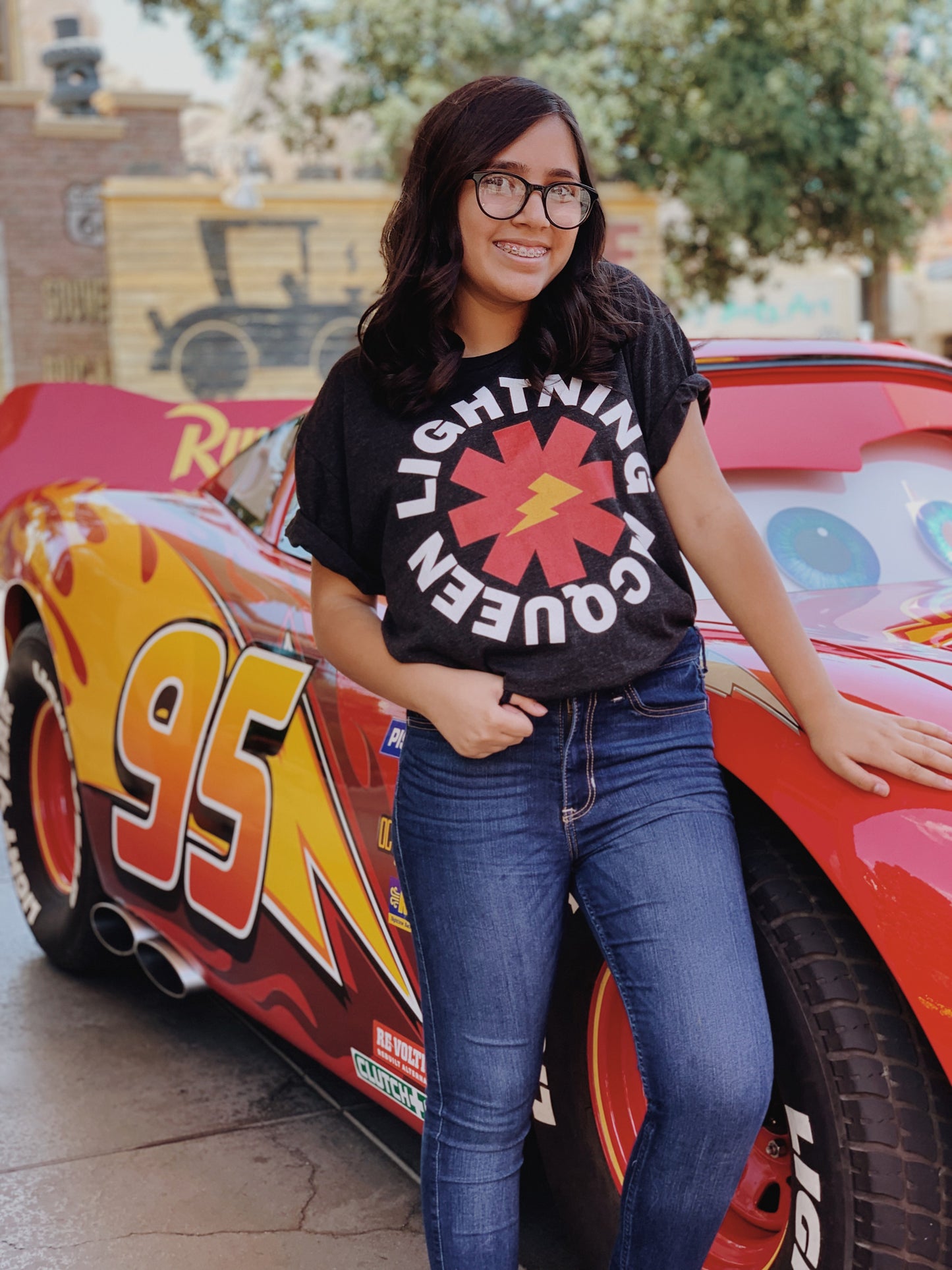 LIGHTNING MCQEEN - Red Hot Chili Peppers inspired Womens T-Shirt