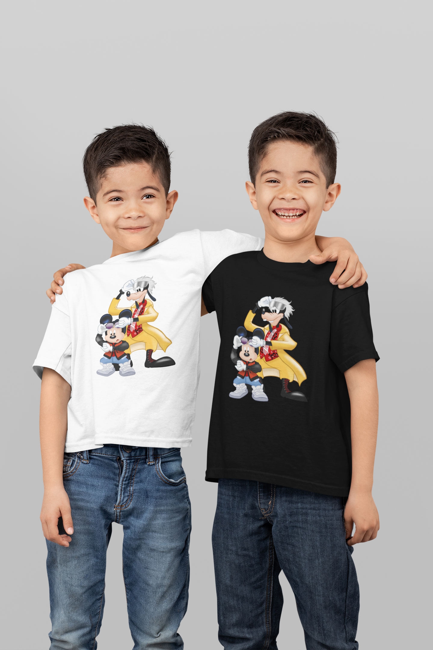MICKFLY 2 - Mickey Mouse as Marty McFly and Goofy as Doc Brown Youth T-Shirt
